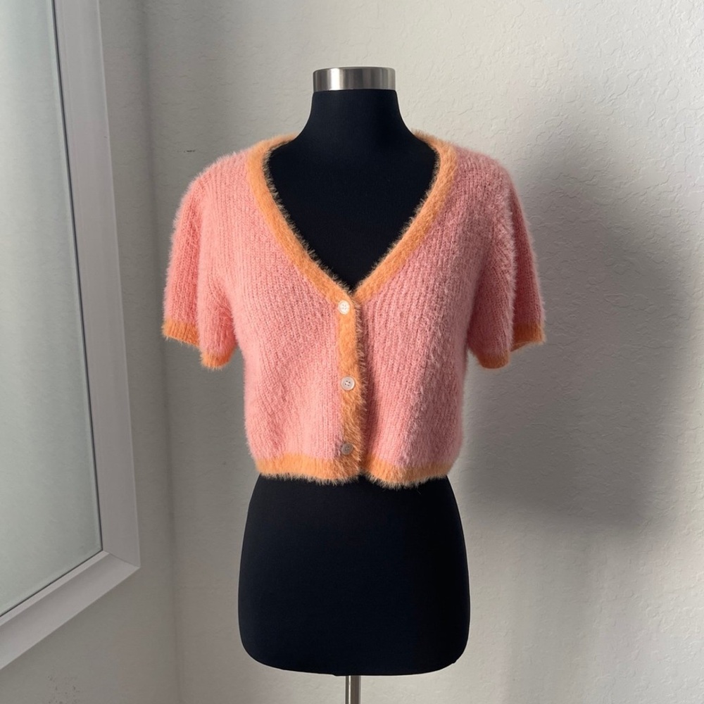 Fuzzy cropped sweater